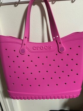 CROCS Hot Pink Perforated Tote